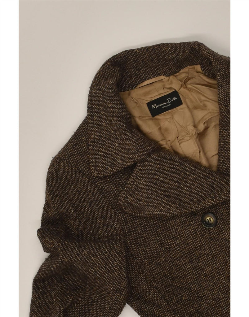 MASSIMO DUTTI Womens Double Breasted Coat UK 12 Medium Brown Vintage Massimo Dutti and Second-Hand Massimo Dutti from Messina Hembry 