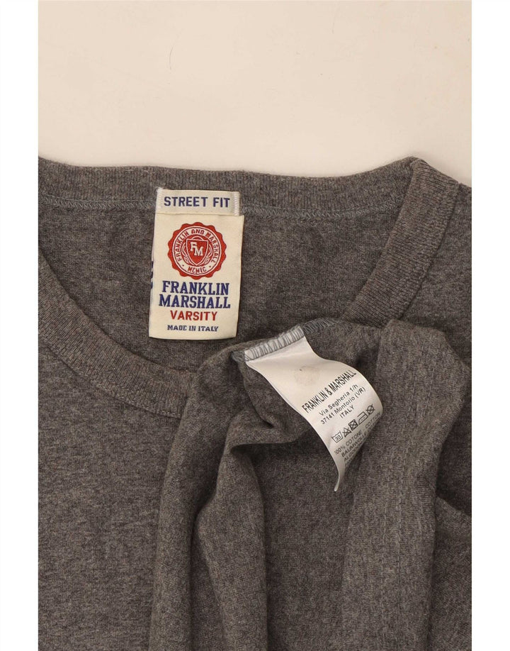 Franklin & Marshall Mens T-Shirt Top Medium Grey Cotton