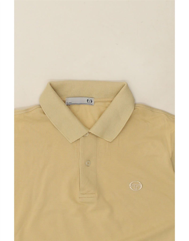 SERGIO TACCHINI Mens Polo Shirt Small Yellow Cotton | Vintage Sergio Tacchini | Thrift | Second-Hand Sergio Tacchini | Used Clothing | Messina Hembry 