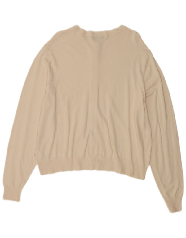 Marks & Spencer Womens Cardigan Sweater UK 18 XL Beige Viscose