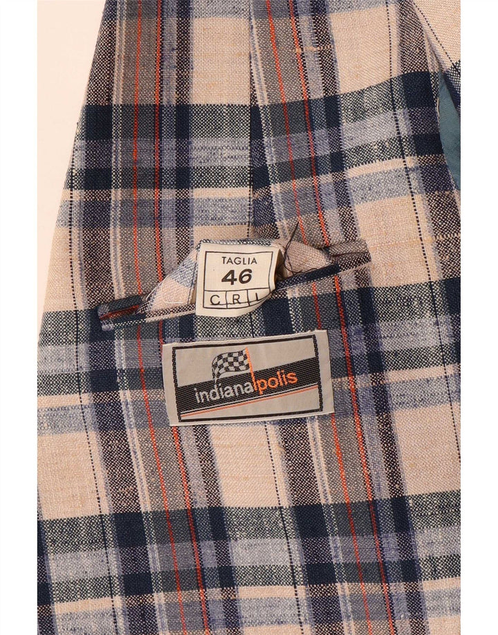 Vintage Mens Open Blazer Jacket IT 46 Small Multicoloured Check