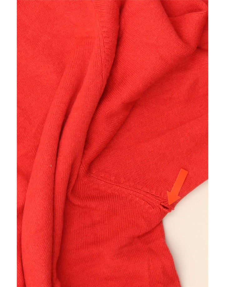 Marks & Spencer Mens Blue Harbour V-Neck Jumper Sweater Large Red Acrylic