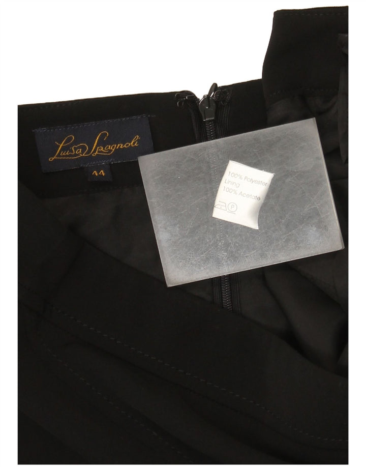 Luisa Spagnoli Womens Trumpet Skirt IT 44 Medium W30  Black Polyester