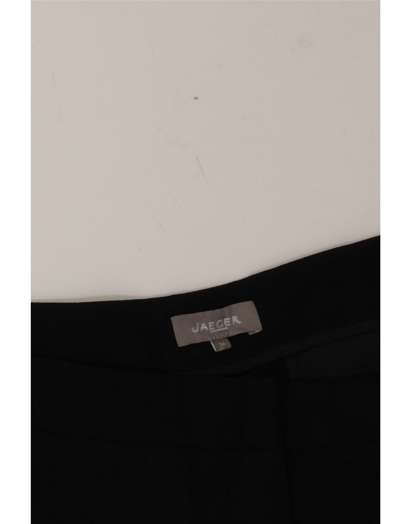 JAEGER Womens Tapered Chino Trousers UK 16 Large W36 L28 Black Polyester Vintage Jaeger and Second-Hand Jaeger from Messina Hembry 