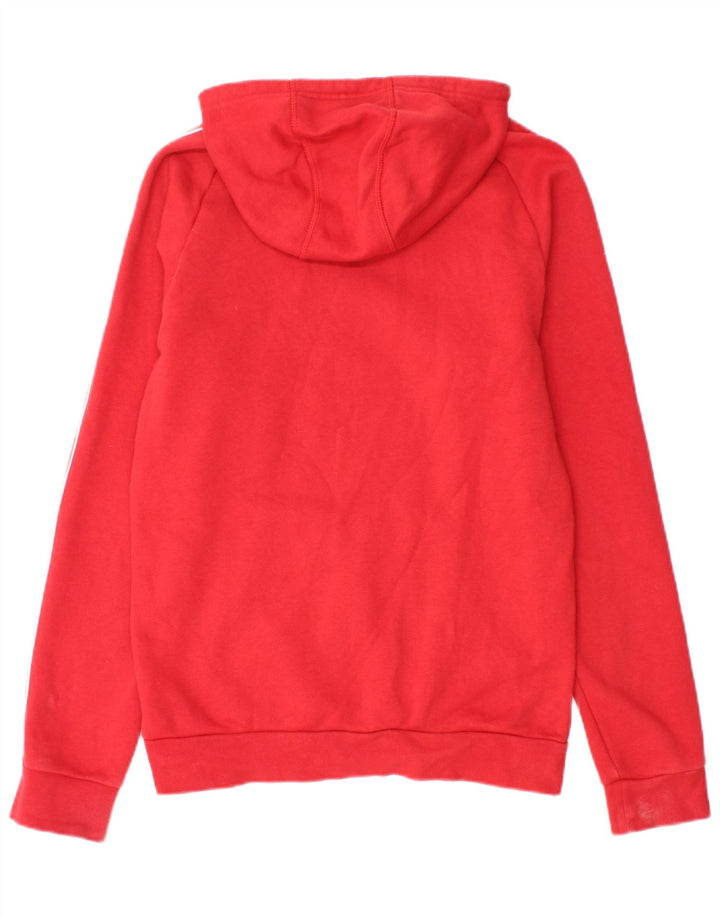 ADIDAS Mens Hoodie Jumper Small Red Cotton
