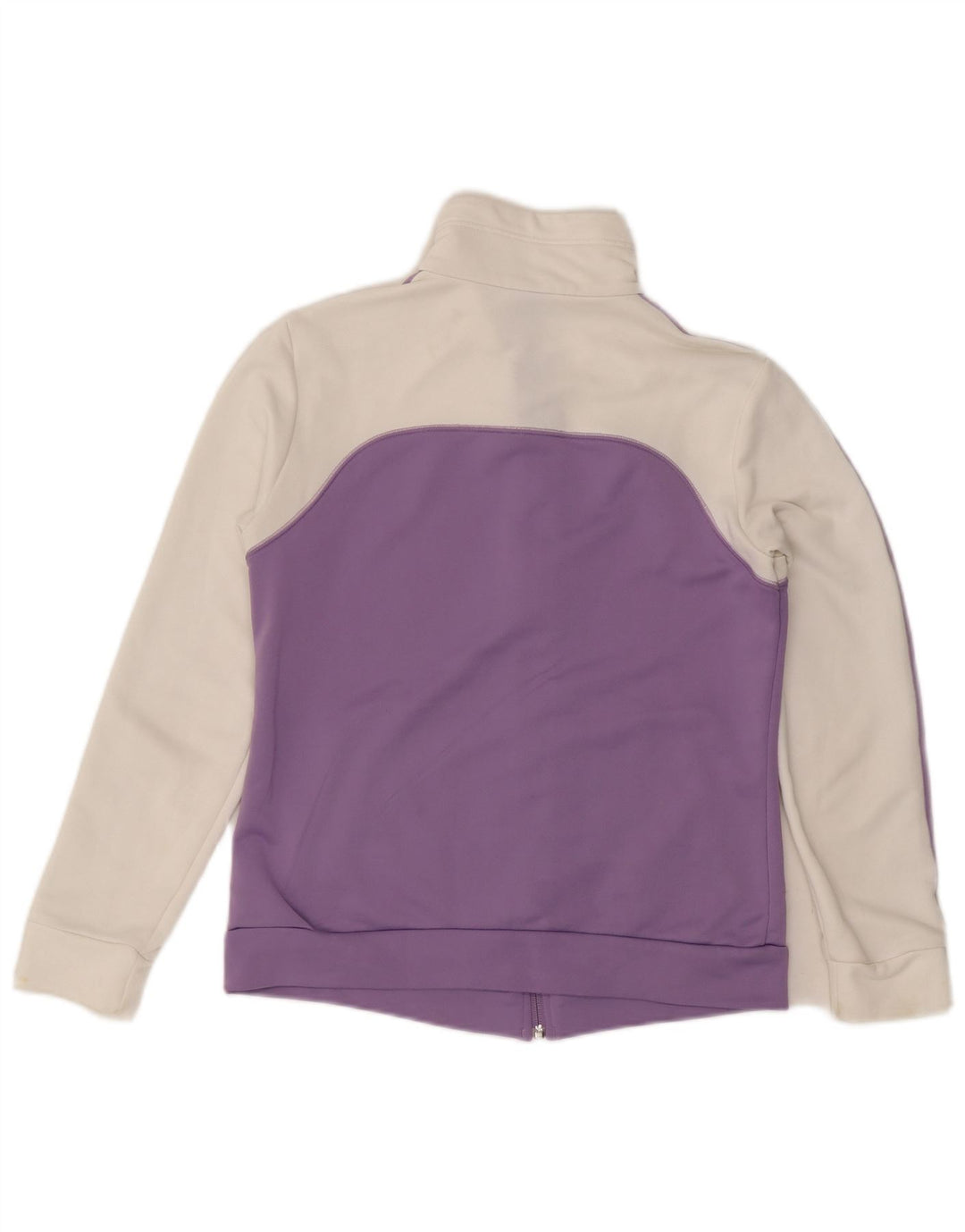 ADIDAS Womens Tracksuit Top Jacket UK 12/14 Medium Purple Colourblock