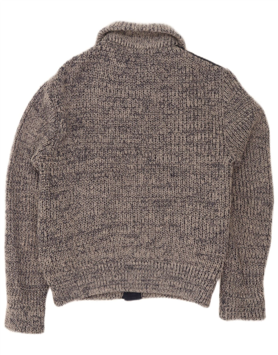Mark Astor Mens Cardigan Sweater Small Navy Blue Flecked Polyacrylic