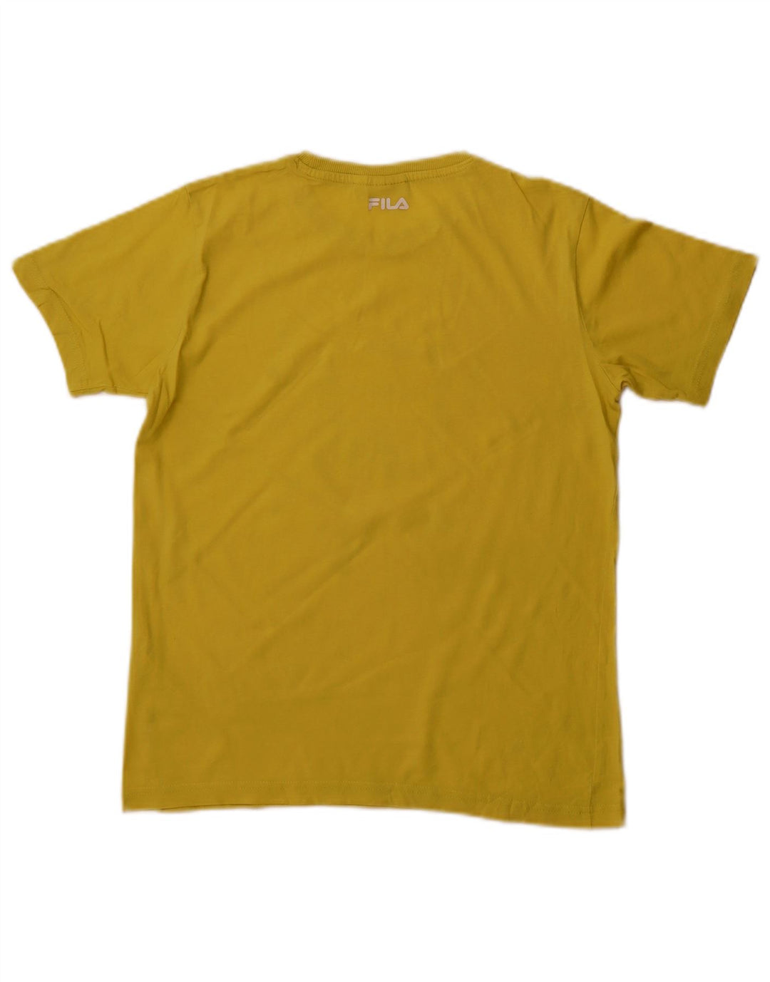Fila Boys Graphic T-Shirt Top 13-14 Years Yellow Cotton