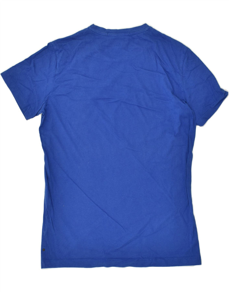 CALVIN KLEIN Mens Graphic T-Shirt Top Medium Blue Cotton | Vintage Calvin Klein | Thrift | Second-Hand Calvin Klein | Used Clothing | Messina Hembry 