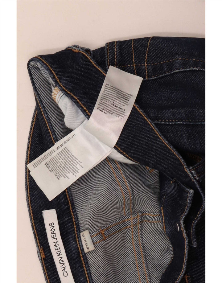 Calvin Klein Mens Straight Jeans W33 L30 Navy Blue Cotton