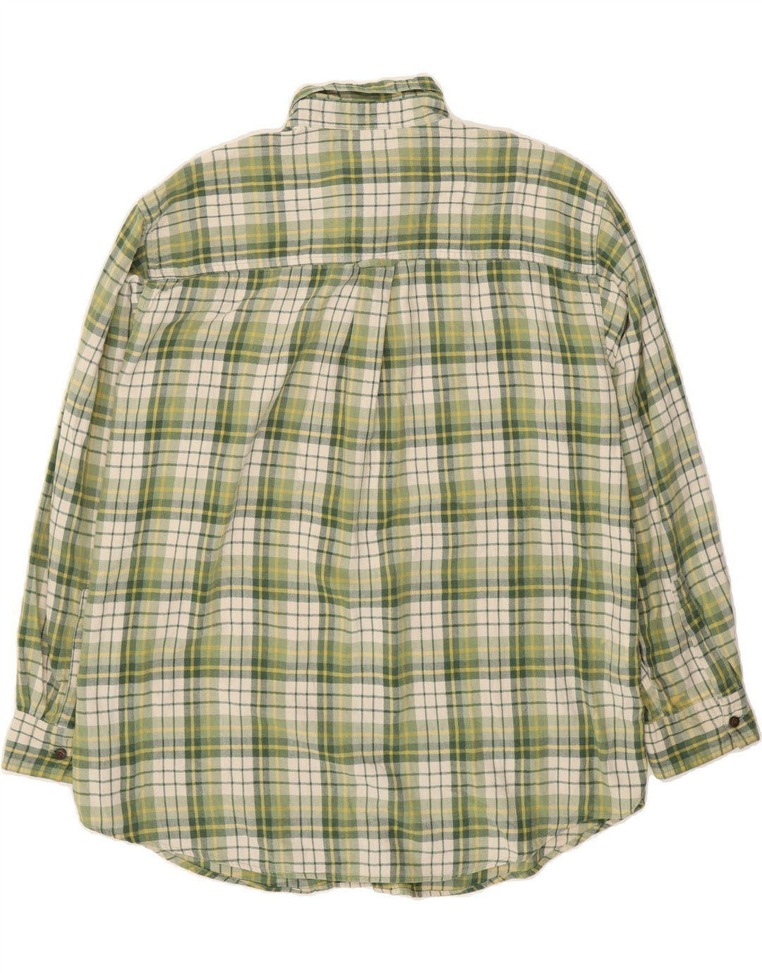 CHAPS Mens Big & Tall Flannel Shirt XL Green Check Cotton Vintage Chaps and Second-Hand Chaps from Messina Hembry 