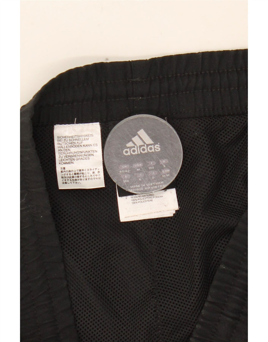 ADIDAS Mens Tracksuit Trousers UK 40/42 Medium  Black Polyester