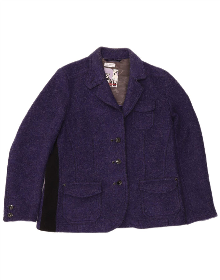 FRIEDA & FREDDIES Womens Blazer Jacket EU 40 Medium Purple Colourblock