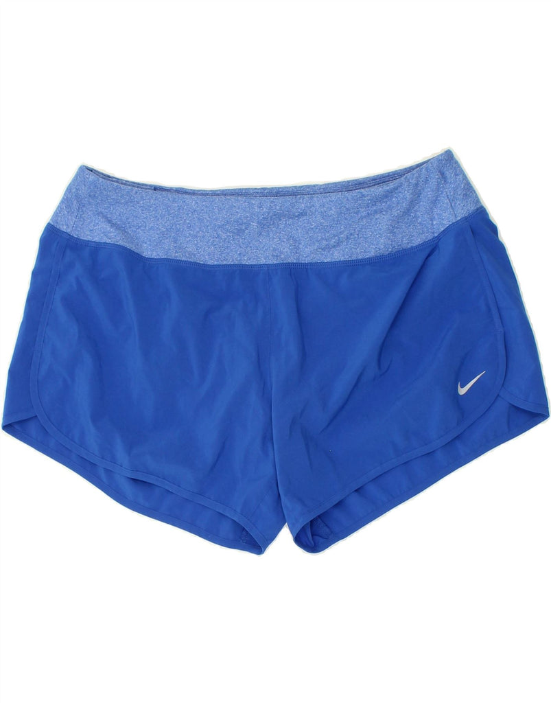 NIKE Womens Dri Fit Sport Shorts UK 16 Large Blue Vintage Nike and Second-Hand Nike from Messina Hembry 