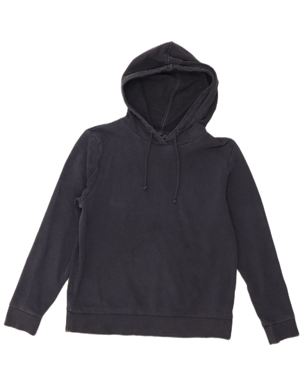 Marks & Spencer Womens Hoodie Jumper UK 10 Small Black Cotton