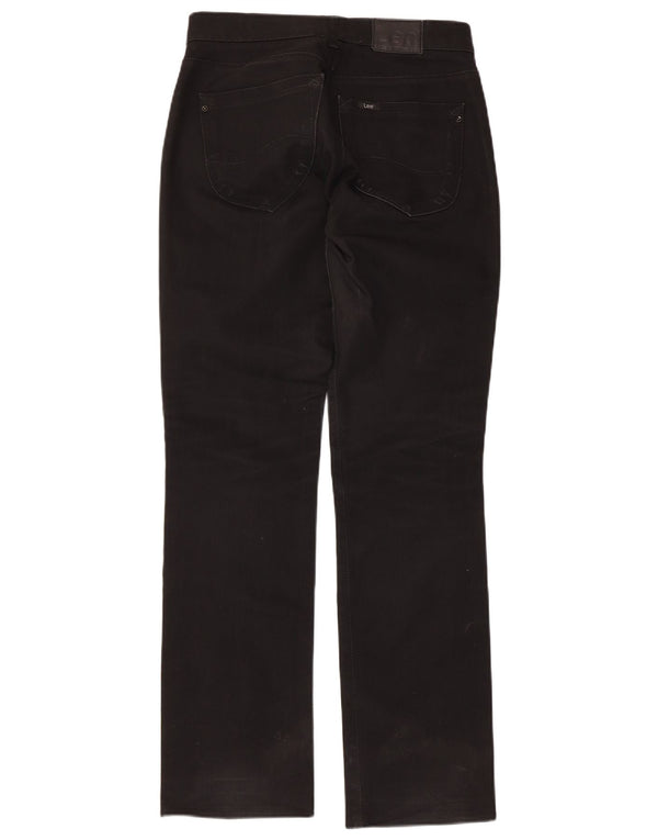Lee Womens Lynn Straight Casual Trousers W30 L33 Black Cotton