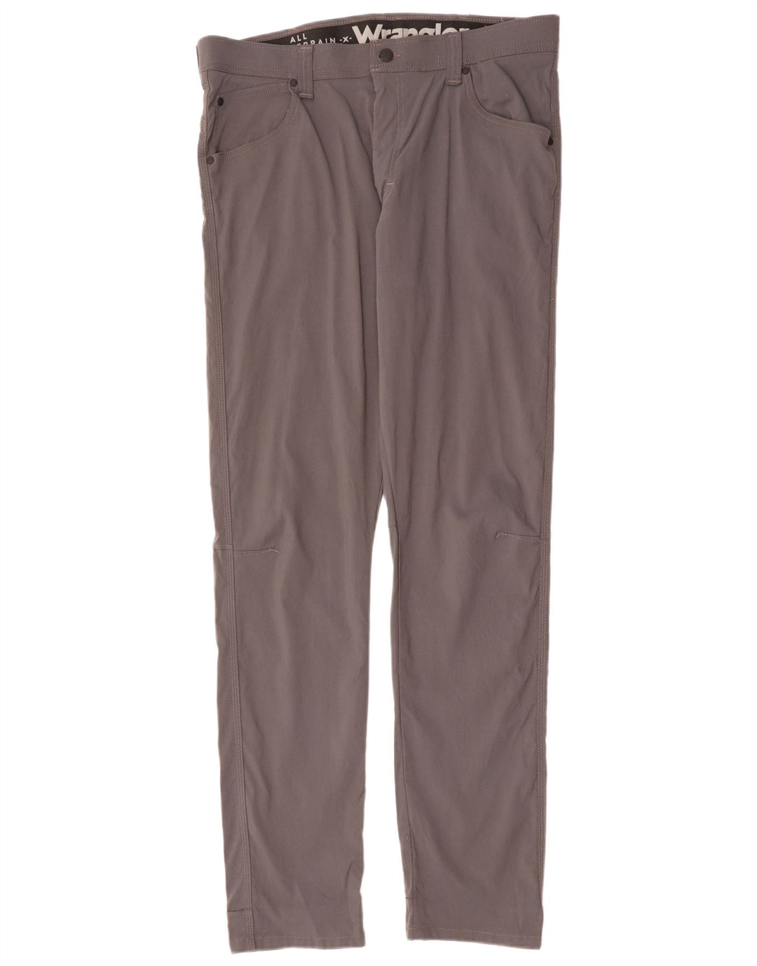 Wrangler Mens Slim Casual Trousers W36 L34 Grey Nylon