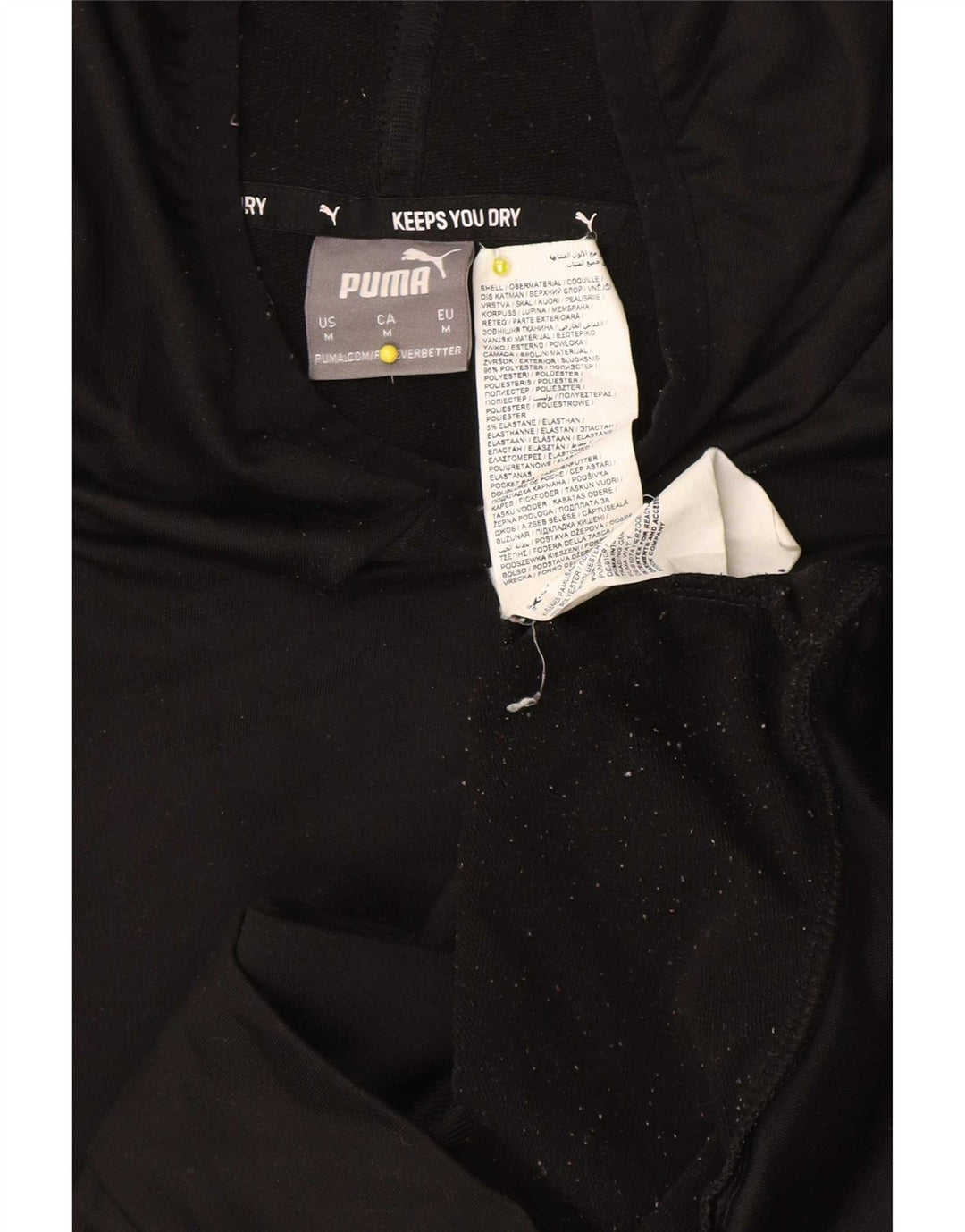 Puma Mens Hoodie Jumper Medium Black Polyester