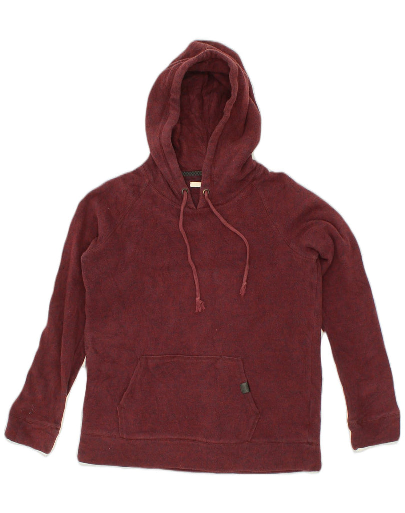 VANS Womens Loose Fit Hoodie Jumper UK 6 XS Burgundy Cotton | Vintage Vans | Thrift | Second-Hand Vans | Used Clothing | Messina Hembry 