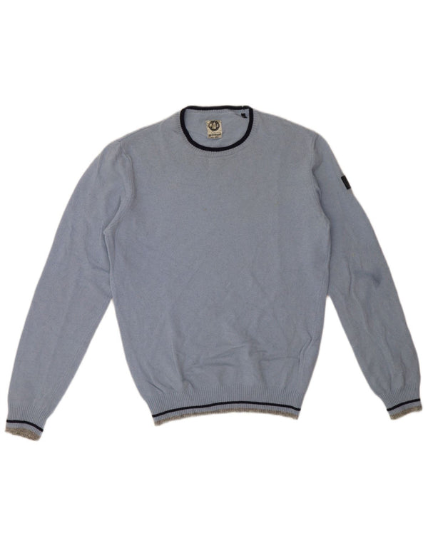 Murphy & Nye Mens Crew Neck Jumper Sweater Large Blue Wool