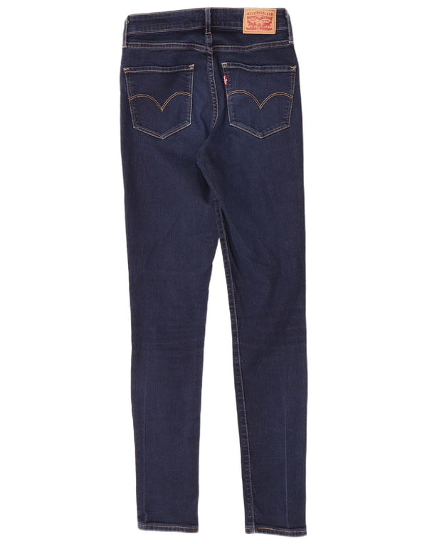 Levi's Womens 721 High Rise Skinny Jeans W26 L30 Navy Blue Cotton