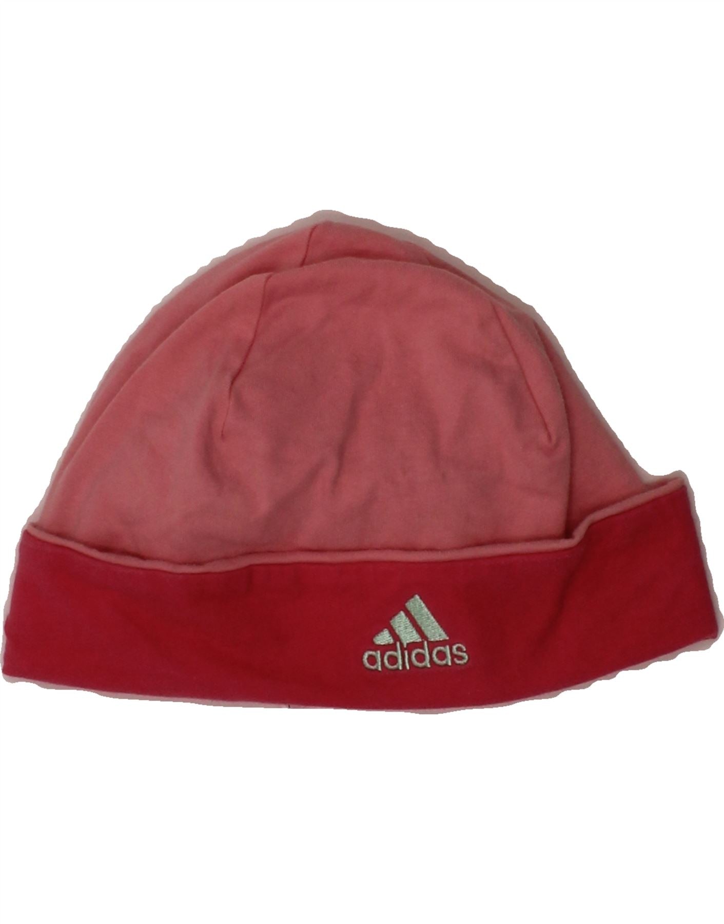 ADIDAS Baby Girls Beanie Hat 18 24 Months Pink Colourblock Cotton Vintage Second Hand Clothing Online Messina Hembry