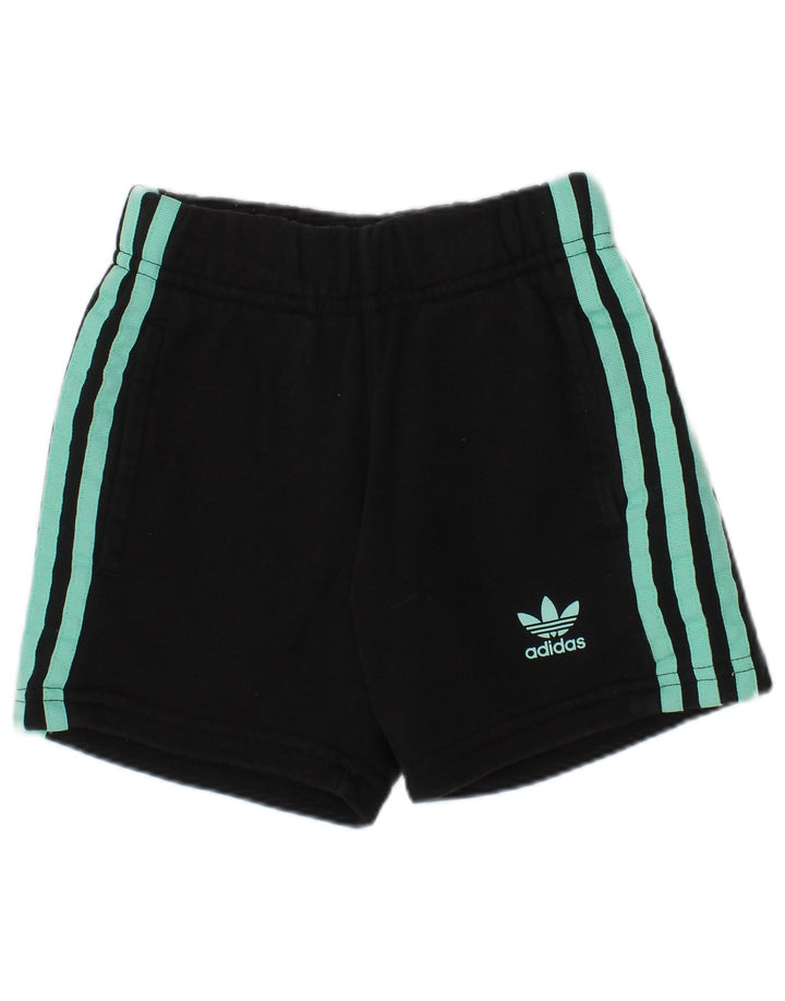 Adidas Girls Graphic Sport Shorts 4-5 Years Black Cotton