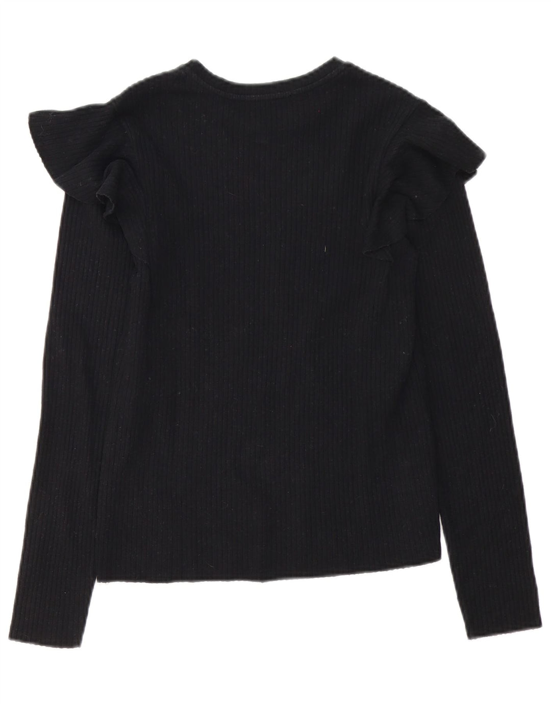 Zara Womens Blouse Top UK 12 Medium Black