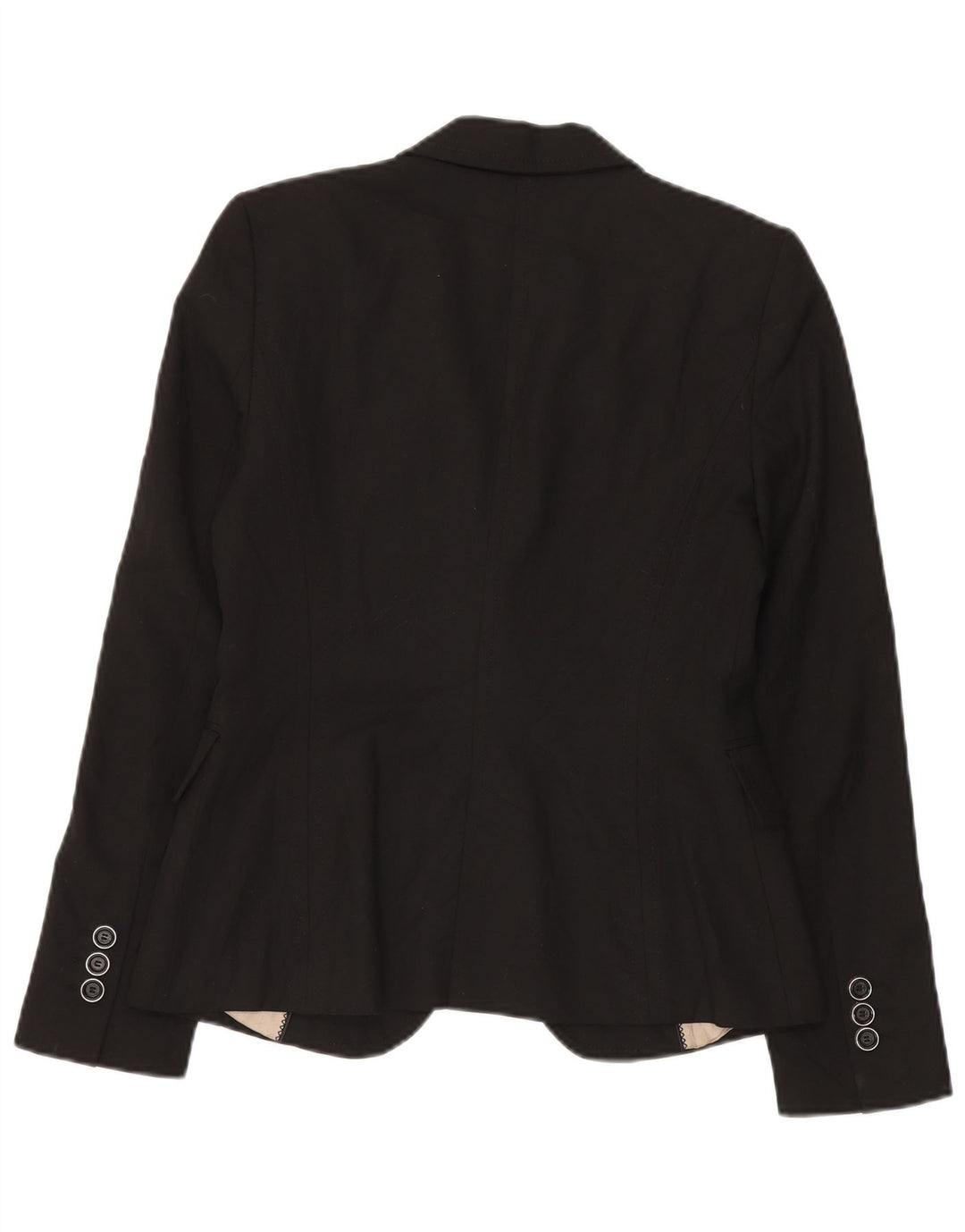 Zara Womens 1 Button Blazer Jacket EU 38 Small Black