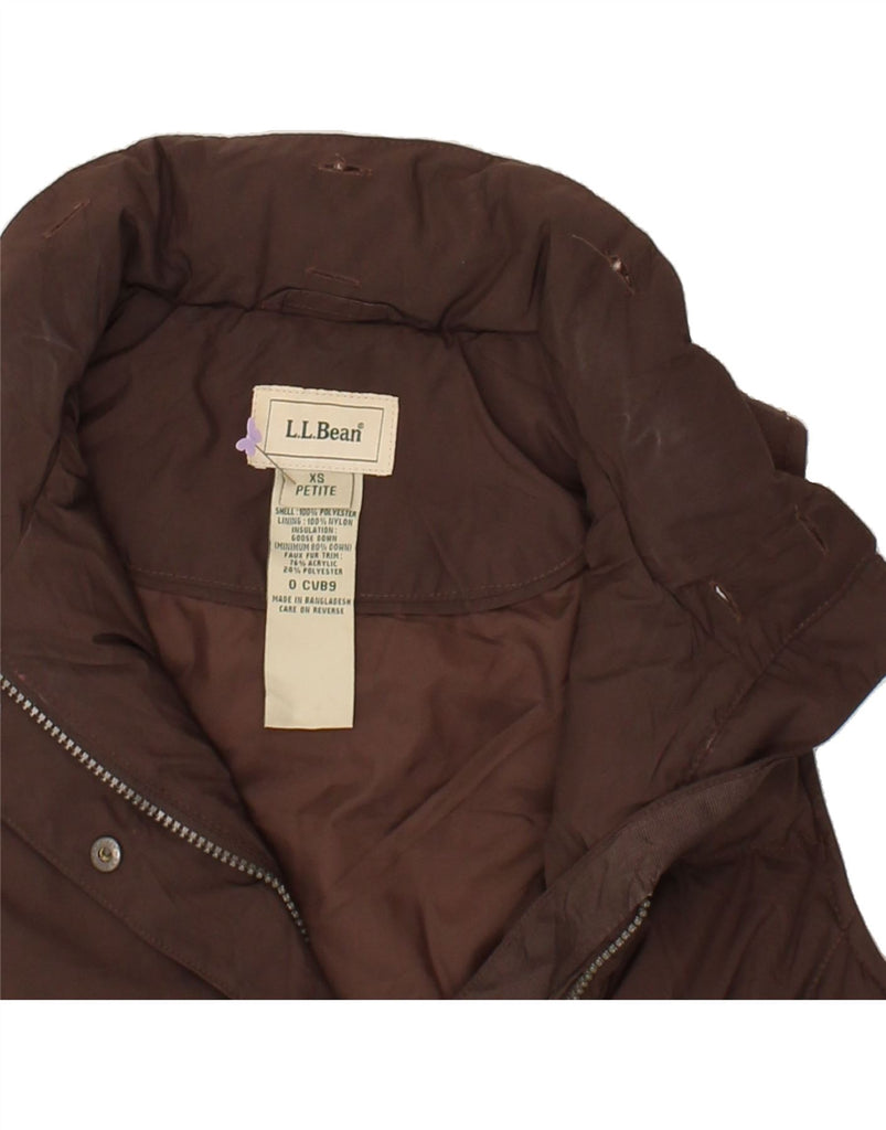 L.L.BEAN Womens Petite Padded Gilet UK 6 XS Brown Polyester | Vintage L.L.Bean | Thrift | Second-Hand L.L.Bean | Used Clothing | Messina Hembry 