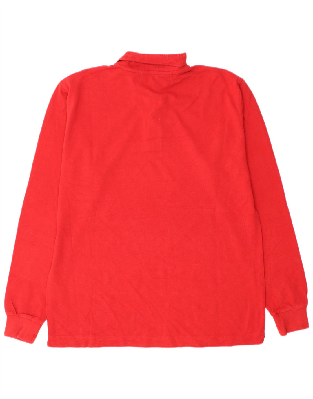 Kappa Mens Long Sleeve Polo Shirt Medium Red Cotton