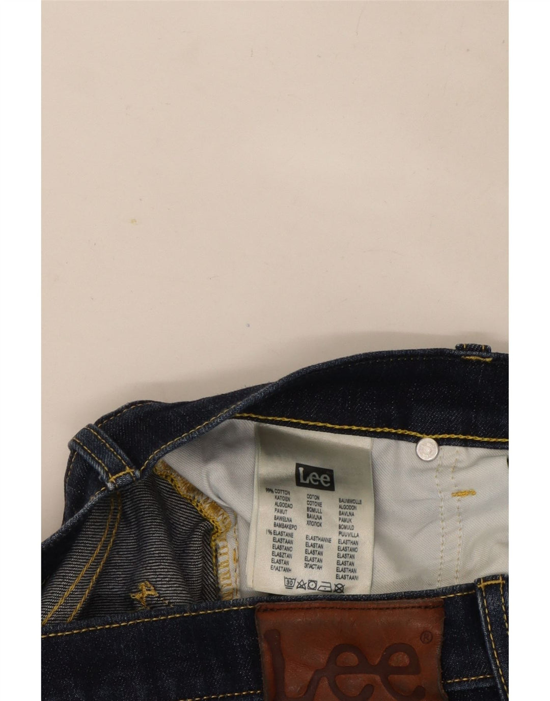 Lee Mens Luke Slim Jeans W33 L34 Navy Blue Cotton