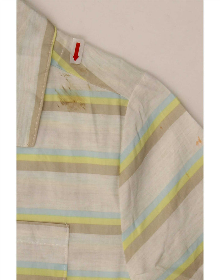 Hurley Boys Short Sleeve Shirt 7-8 Years Multicoloured Striped Cotton