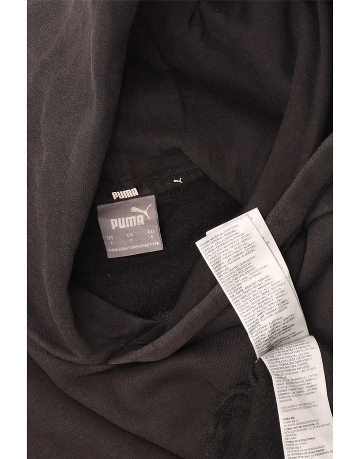 Puma Mens Hoodie Jumper Small Black Cotton