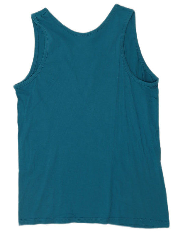Kappa Womens Vest Top UK 12 Medium Blue Cotton