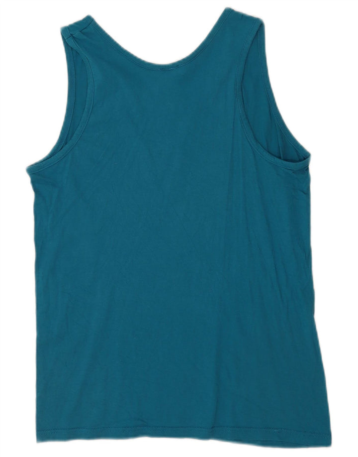 Kappa Womens Vest Top UK 12 Medium Blue Cotton