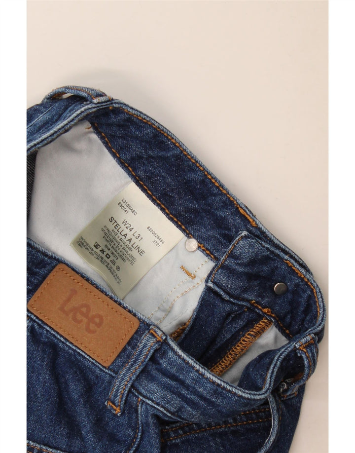 Lee Womens Stella Wide Leg Jeans W24 L25 Blue Cotton