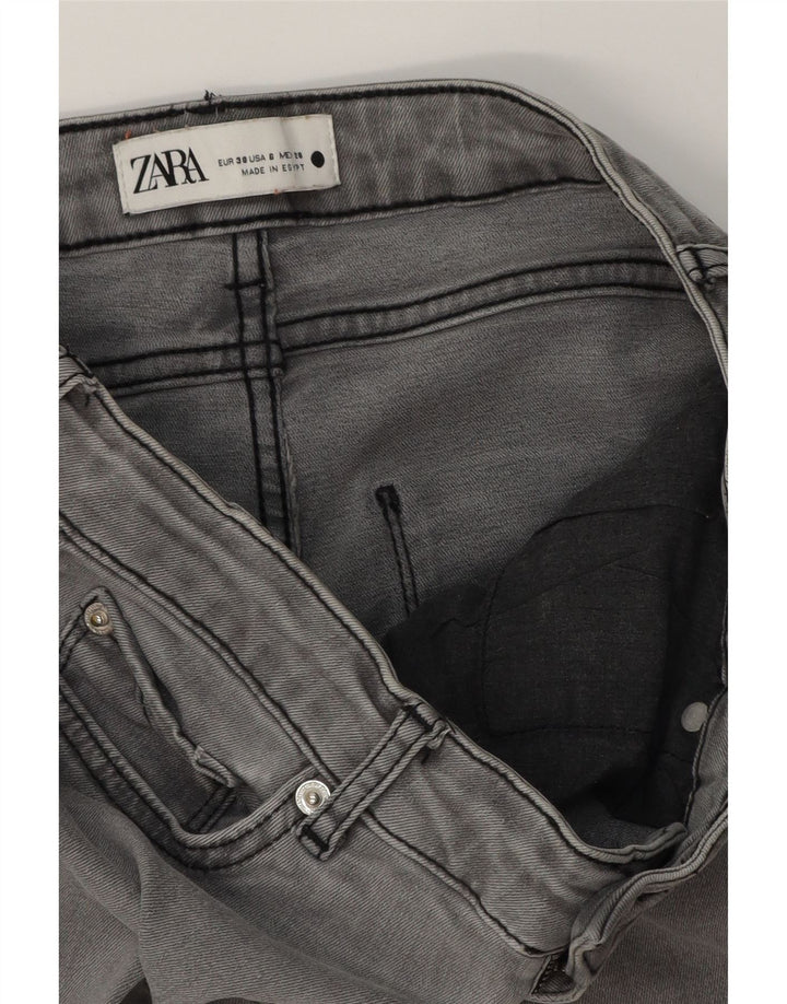 ZARA Womens Flared Jeans EU 38 Small W28 L32 Grey