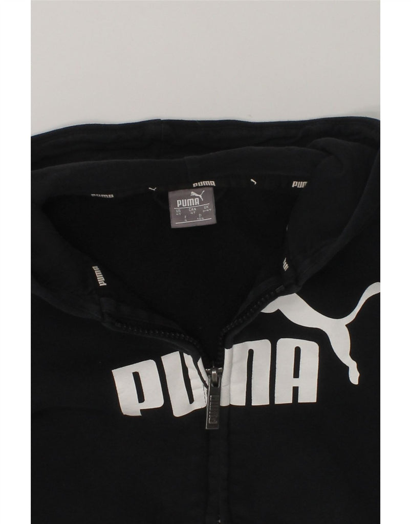 PUMA Boys Graphic Zip Hoodie Sweater 3-4 Years Black Cotton | Vintage Puma | Thrift | Second-Hand Puma | Used Clothing | Messina Hembry 