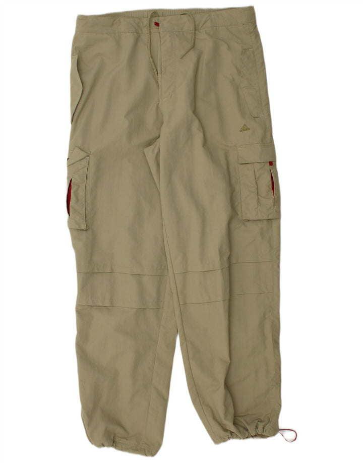 Adidas Mens Joggers Cargo Trousers Medium W36 L32 Khaki Polyamide