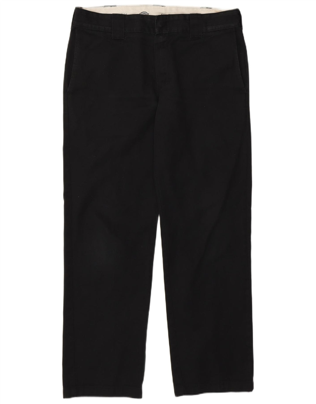 Dickies Mens Slim Straight Chino Trousers W34 L32 Black Polyester