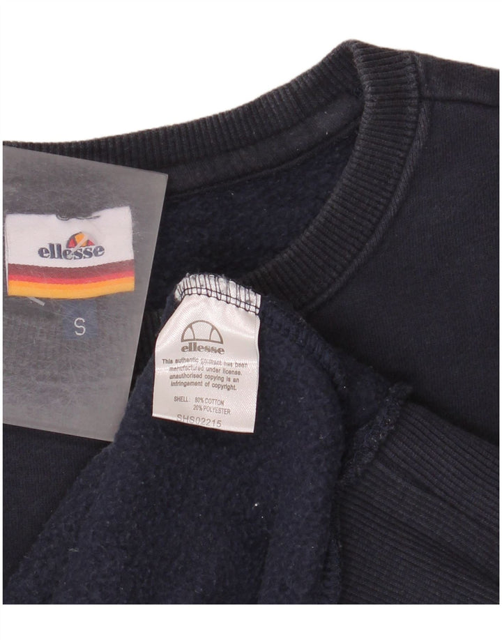 Ellesse Mens Sweatshirt Jumper Small Navy Blue Cotton