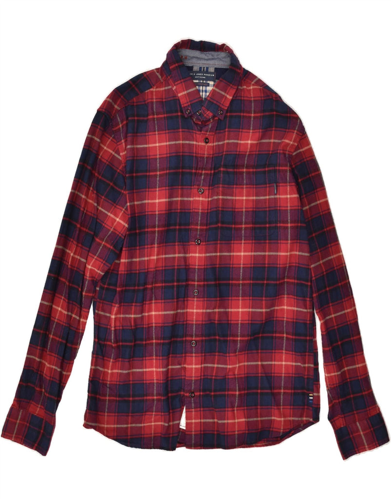 JACK & JONES Mens Flannel Shirt Large Red Check Cotton | Vintage Jack & Jones | Thrift | Second-Hand Jack & Jones | Used Clothing | Messina Hembry 