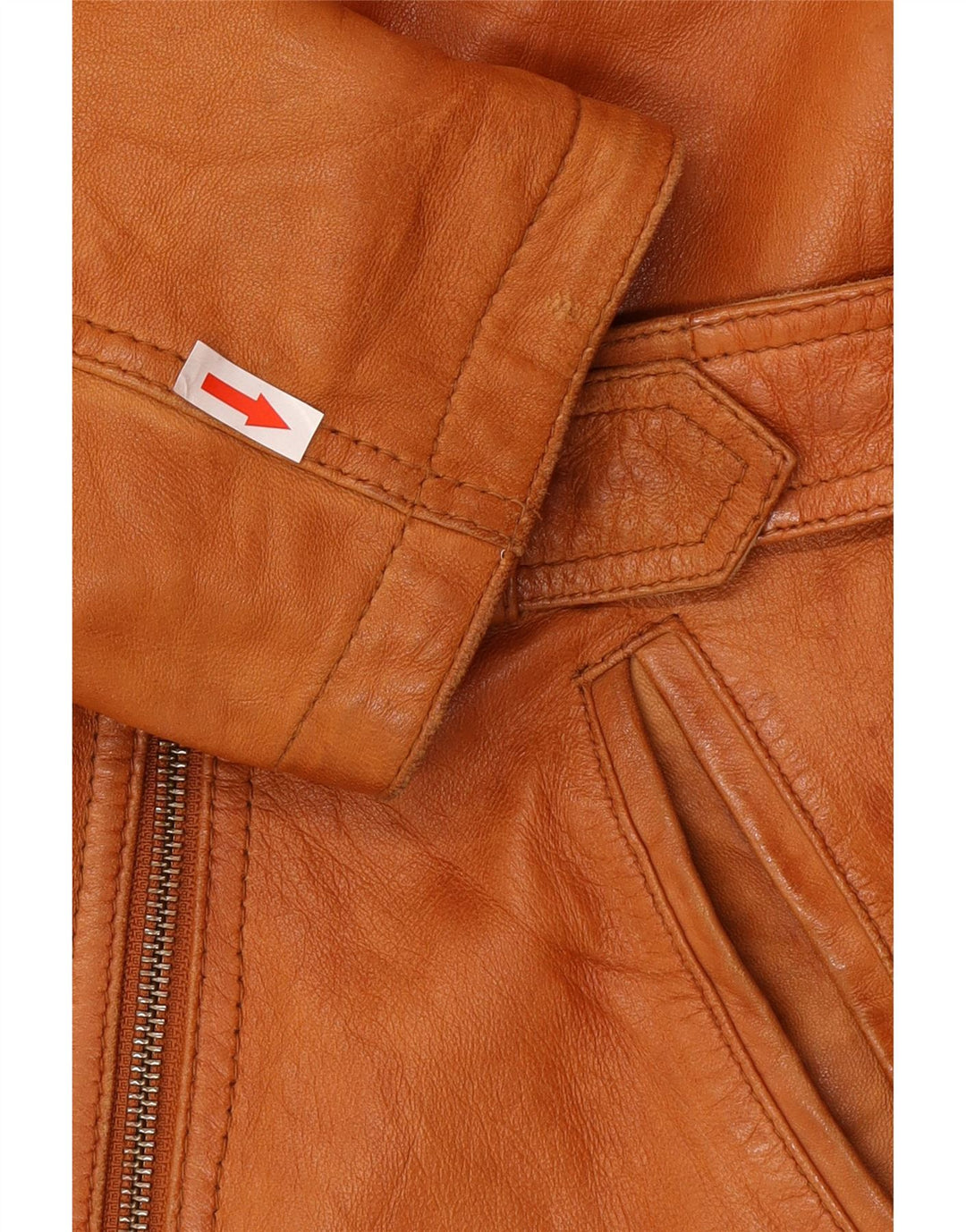 Yessica Womens Leather Jacket UK 20 2XL Brown Leather