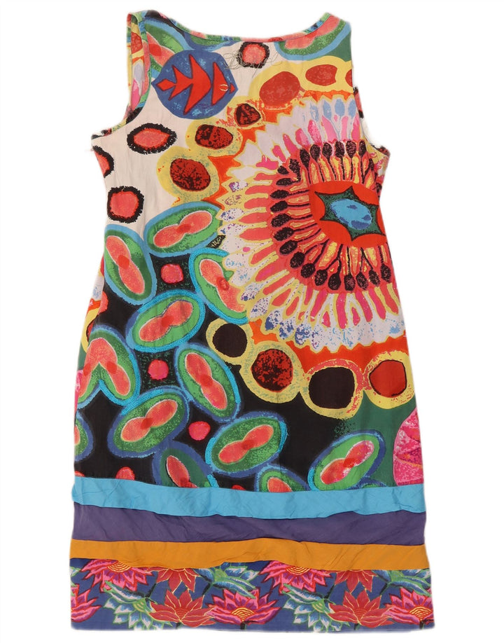 Desigual Womens Graphic Shift Dress EU 40 Medium Multicoloured Floral