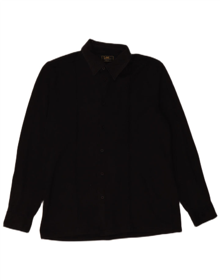 LEE Mens Shirt Large Black Polyester