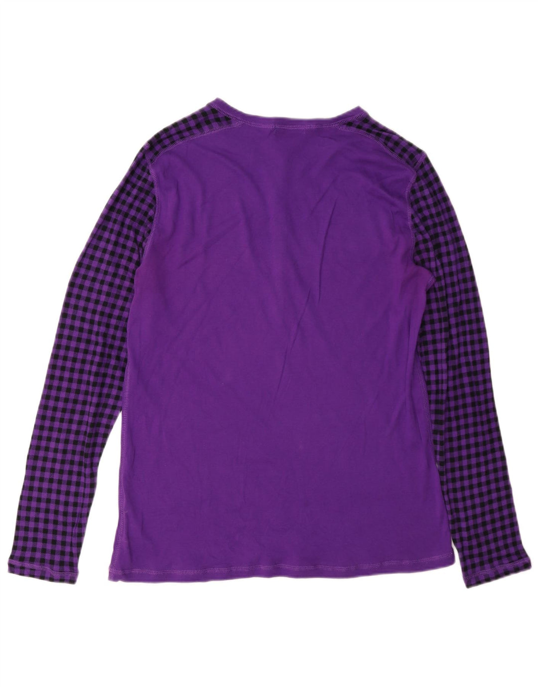 Chaps Womens Top Long Sleeve UK 18 XL Purple Check Cotton