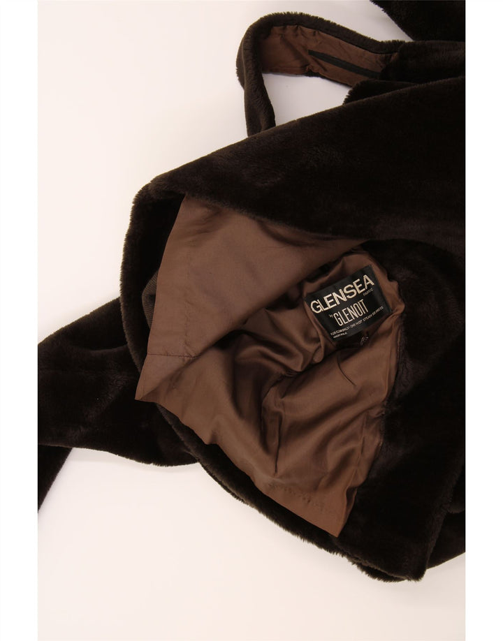 GLENSEA Womens Faux Fur Double Breasted Coat US 12 Large Brown Vintage Glensea and Second-Hand Glensea from Messina Hembry 