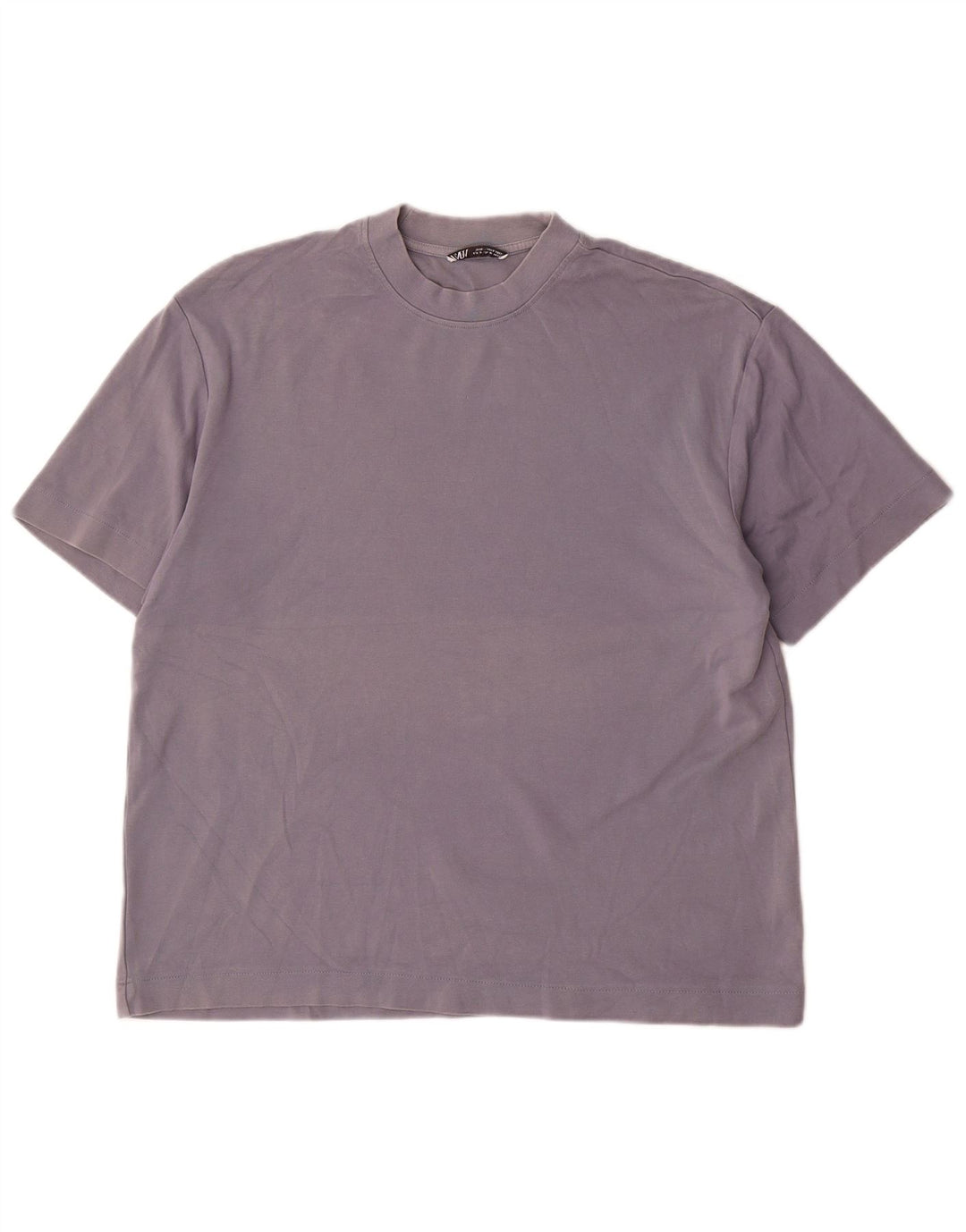 Zara Mens T-Shirt Top Medium Blue Cotton