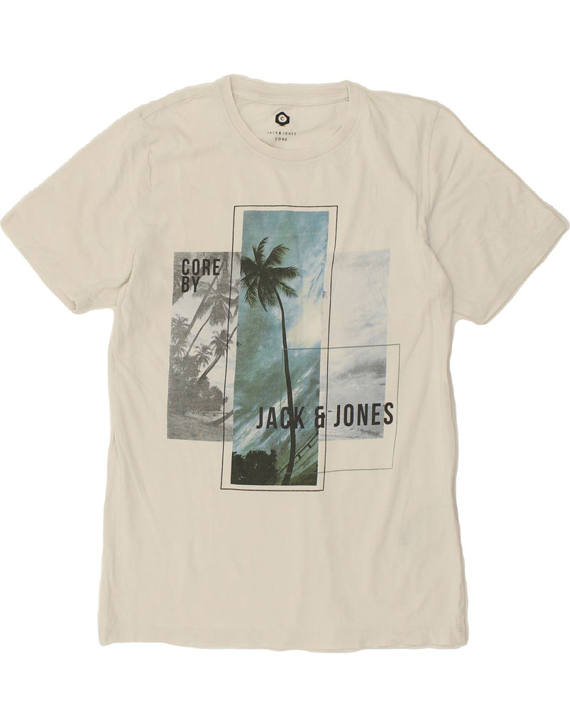 JACK & JONES Mens Graphic T-Shirt Top Medium Grey Cotton | Vintage Jack & Jones | Thrift | Second-Hand Jack & Jones | Used Clothing | Messina Hembry 